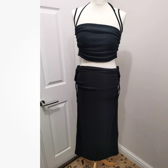 Daily Practice Retro Terry Cloth Tube Top and Midi Skirt Set Anthropologie NWT - Picture 7 of 9